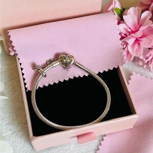 Pulsera Estilo Pandora en Plata 925 talla 6.7 in